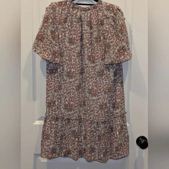 Loft Floral Dress Small Petite SP Pink Romantic Coquette Soft Girl Garden Girl - Picture 8 of 11